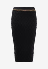 Elisabetta Franchi 3D Knit Pencil Skirt Black GK20B56E2110_Nera_29844627