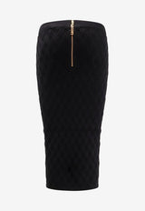 Elisabetta Franchi 3D Knit Pencil Skirt Black GK20B56E2110_Nera_29844627