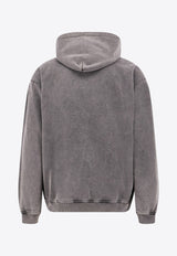 Represent Script Logo Vintage Hooded Sweatshirt Gray MLM10002847_AFTER DARK_29841093