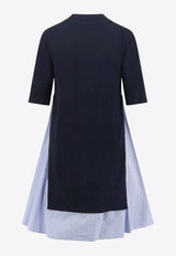Sacai Layered Mini Dress Navy 2508010250_NAVY L BLUE STRIPE_29839942