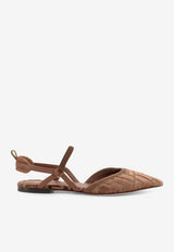 Fendi Colibrì FF Jacquard Velvet Slingback Flats Brown 8J8463AOTPF1TPH_BEI.CHOCO+GIAND+CIOC_29851252