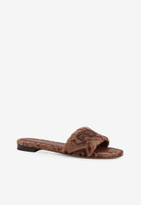 Fendi Sunshine FF Logo Velvet Slides Brown 8R8092AY9ZF1TP1_BEIG.CHOCO CHOCOLATE_29850927