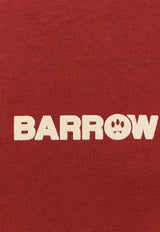 Barrow Bear Print Hooded Sweatshirt Burgundy F5BWUAHS047177_Bordeaux_29842465