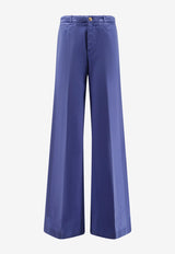 Chloé Classic Wide-Leg Pants Blue CH25SPA76365_401_DEEP BLUE_32772802