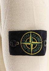 Stone Island Logo Patch Wool Sweater Cream K2S155100071S00C4V0093_White_29842901