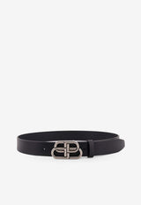 Balenciaga Large BB Icon Leather Belt Black 5703701CH0B1000_Black_29840288