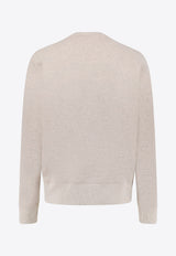 Autry Logo-Embroidered Crewneck Sweatshirt SWPMA1JMJERSEY MELANGE_Grey_29843257