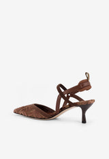 Fendi Colibrì Lite 55 FF Jacquard Slingback Pumps Brown 8J8362AOTPF1TPH_BEI.CHOCO+GIAND+CIOC_29852664
