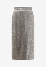 Dolce & Gabbana Wool Midi Skirt Gray F4CS8TFMBARS8030_FANTASIA_29844240
