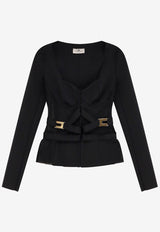 Elisabetta Franchi Elasticized Bustier Top Black GI16056E2110_Nera_29843858