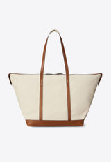 Polo Ralph Lauren Embroidered Logo Canvas Tote Bag Cream 428973072001_ECRU CUOIO_29839316