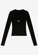 Diesel M-Olina Wool Sweater with Cut-Out Black A189040PLBF9XX_Black_29845605