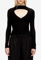 Diesel M-Olina Wool Sweater with Cut-Out Black A189040PLBF9XX_Black_29845605