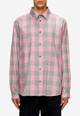 Diesel S-Simply Long-Sleeved Check Shirt Pink A185020HGBT91LA_Pink_29846133