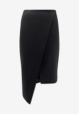 Elisabetta Franchi Asymmetrical Wrap Skirt Black GO13556E2110_Nera_29842642