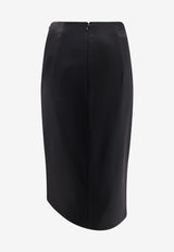 Elisabetta Franchi Asymmetrical Wrap Skirt Black GO13556E2110_Nera_29842642