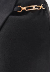 Elisabetta Franchi Asymmetrical Wrap Skirt Black GO13556E2110_Nera_29842642