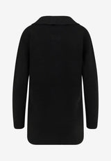 Elisabetta Franchi Wool-Blend V-neck Sweater Black MK06S56E2110_Nera_29841733