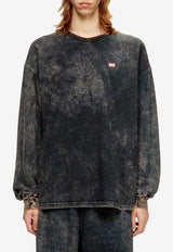 Diesel T-Boxt Long-Sleeved Distressed T-shirt Black A186440AGBY9XXA_Black_29842282