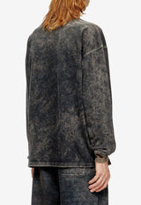 Diesel T-Boxt Long-Sleeved Distressed T-shirt Black A186440AGBY9XXA_Black_29842282