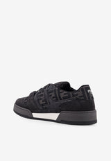 Fendi Match FF Jacquard and Suede Sneakers Gray 7E1688AQ6IF1R71_DK GREY+GRIG.NER+BIA_29852998