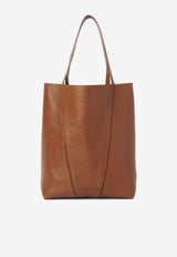 Chloé Spin Grained Leather Tote Bag Brown CHC25SS811N8426M_Clay Brown_30005255