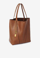 Chloé Spin Grained Leather Tote Bag Brown CHC25SS811N8426M_Clay Brown_30005255