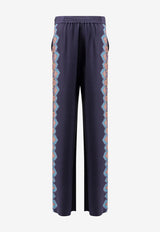 Etro Floral Print Silk Pants Blue WREA0014AKB34X0886_Blue_29842932