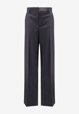 Gucci Logo Embroidered Wool Pants Gray 836760Z7ATK1054_ARDESIA GREY_29851443