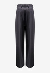 Gucci Logo Embroidered Wool Pants Gray 836760Z7ATK1054_ARDESIA GREY_29851443