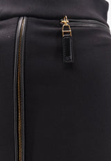 Elisabetta Franchi Zipped Satin Midi Skirt Black GO13456E2110_Nera_29841862