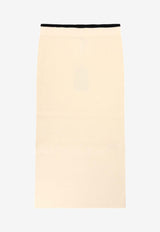 PINKO Wool-Blend Midi Skirt Cream 105489A2Q9Z13_White_29843103