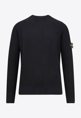 Stone Island Logo Patch Wool Sweater Black K2S155100053S00C2V0029_Black_29842403