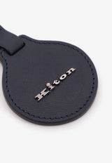 Kiton Ciro Paone Logo Lettering Leather Keyring Blue UPEA049N0126902BLU VERDE PETROLIO_Blue_29846851