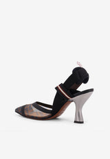 Fendi Colibri 90 FF Mesh Slingback Pumps Multicolor 8J6851A2D7F1OTR_TAB.M+N.BD.CR+NE MIL_29853708