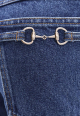 Gucci Straight-Leg Jeans with Metal Horsebit Denim 835215XDDCX4447_BLUE/MIX_29850832