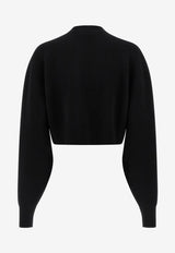 Tom Ford Sculptural Cropped Sweater Black MAK1414YAX983LB999_Black_30005185