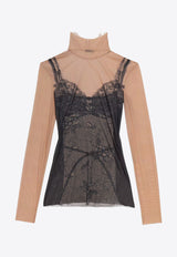 Balenciaga Trompe L'oeil Lingerie High-Neck Top Black 8292144F4B4_1094_BLACK/LIGHT BEIGE_32772878