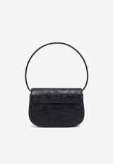 Diesel Oval-D Logo Glittered Shoulder Bag Black X08396P5126T8013_Black_29844221