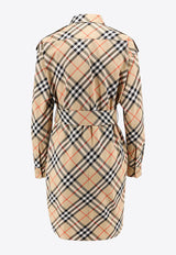 Burberry Vintage Check High-Neck Belted Dress Beige 8086610B9368_SAND IP CHECK_32772861