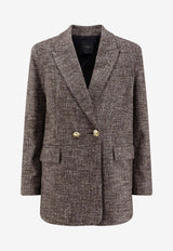 PINKO Gnocchetto Tweed Blazer Gray 105650A2SKZM7_Black_29846373