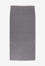 PINKO Wool-Blend Midi Skirt Gray 105489A2Q9II2_Grey_29842919