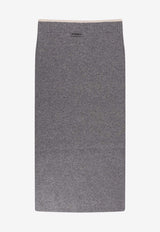PINKO Wool-Blend Midi Skirt Gray 105489A2Q9II2_Grey_29842919