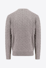 Polo Ralph Lauren Cable Knit Logo Sweater Gray 710876762012_FAWN GREY HEATHER_29840416