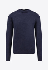 Maison Margiela Wool Sweater with Elbow Patch Blue S50HL0041M13098511M_Red_29845006