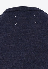 Maison Margiela Wool Sweater with Elbow Patch Blue S50HL0041M13098511M_Red_29845006