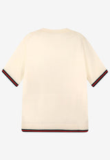 Gucci Signature Web Trims Knit Top Cream 820687XKELW9066_WHITE/MC_29849622