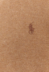 Polo Ralph Lauren Embroidered Logo Wool Sweater Beige 710974148005_LATTE BROWN HEATHER_29845268