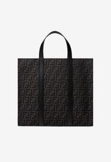 Fendi FF Jacquard Tote Bag Gray 7VA390AG0MF0NPN_ASFALTO+NERO+PALLAD._29850779