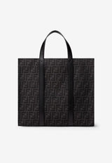 Fendi FF Jacquard Tote Bag Gray 7VA390AG0MF0NPN_ASFALTO+NERO+PALLAD._29850779